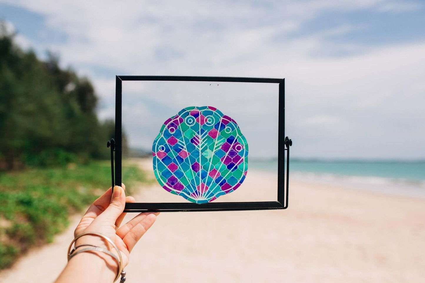 boho shell sticker