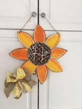 Load image into Gallery viewer, Sunflower Wood Cut Out Door Hanger~Wall Decor~Fall Porch Sunflower
