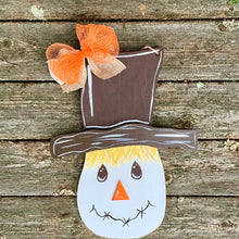 Load image into Gallery viewer, Scarecrow Hand Painted with 3D Hat for Fall
