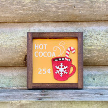 Load image into Gallery viewer, Hot Cocoa Framed Wood Sign 
