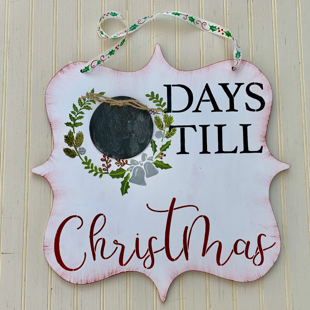 christmas countdown sign