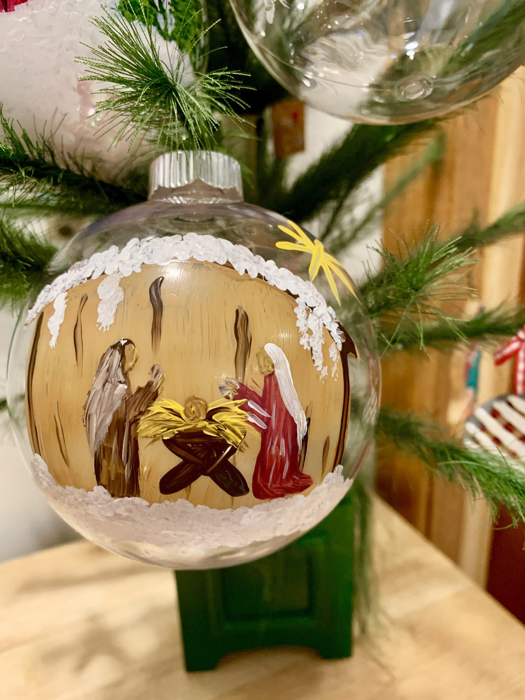 Nativity Hand Painted Christmas Ornament