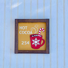 Load image into Gallery viewer, Hot Cocoa Framed Wood Sign 
