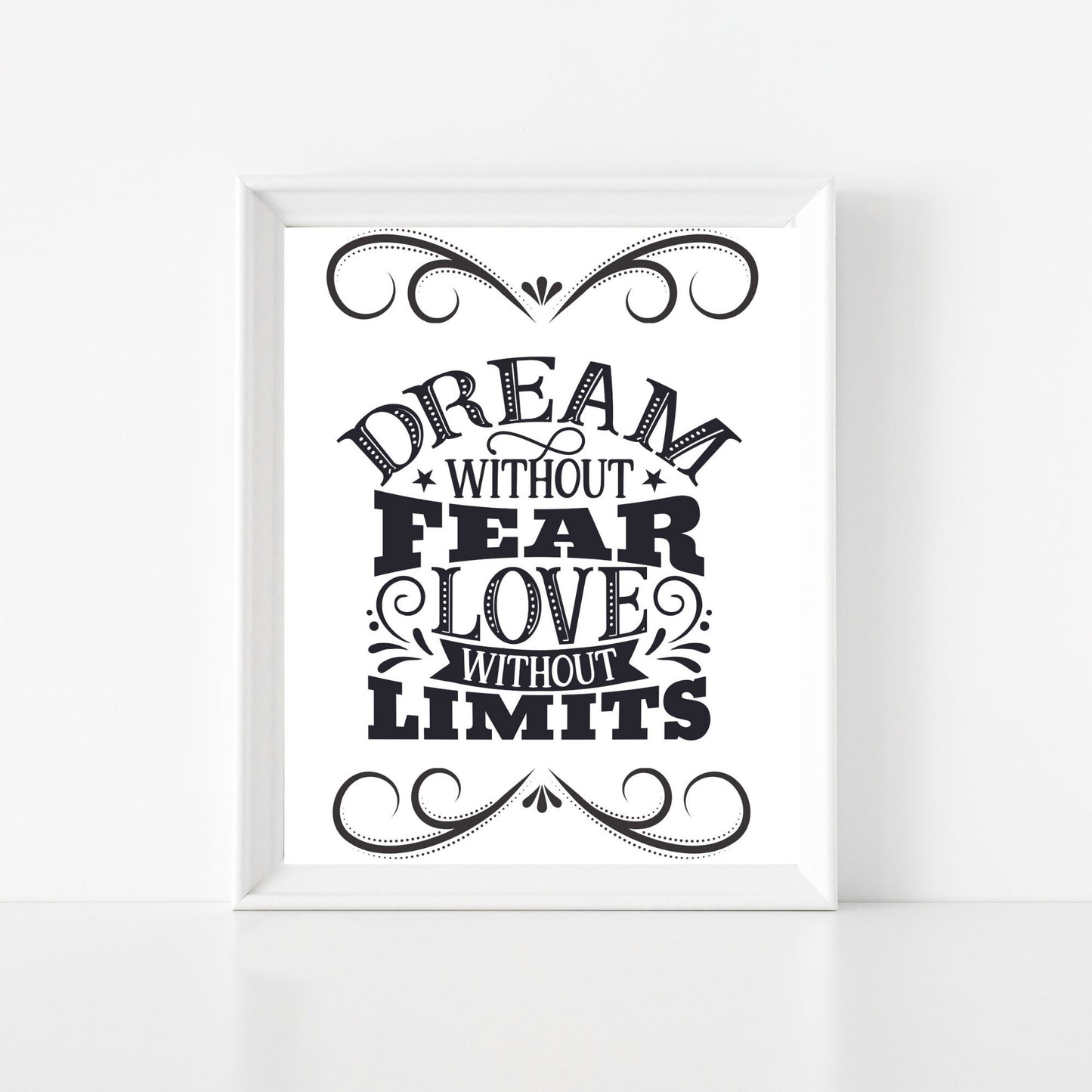 Digital Wall Art Dream without Fear Printable