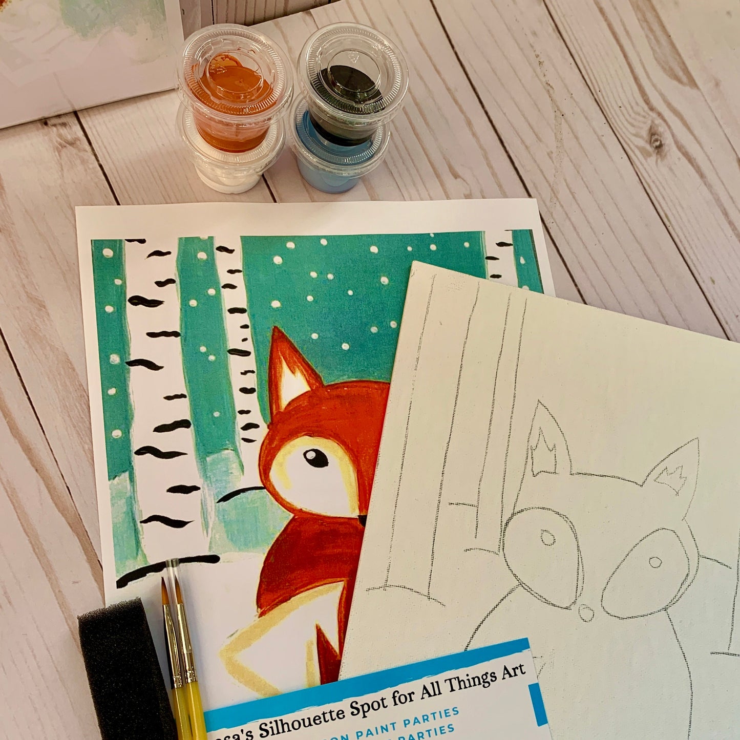 Winter Fox Art kit for Girls and Boys