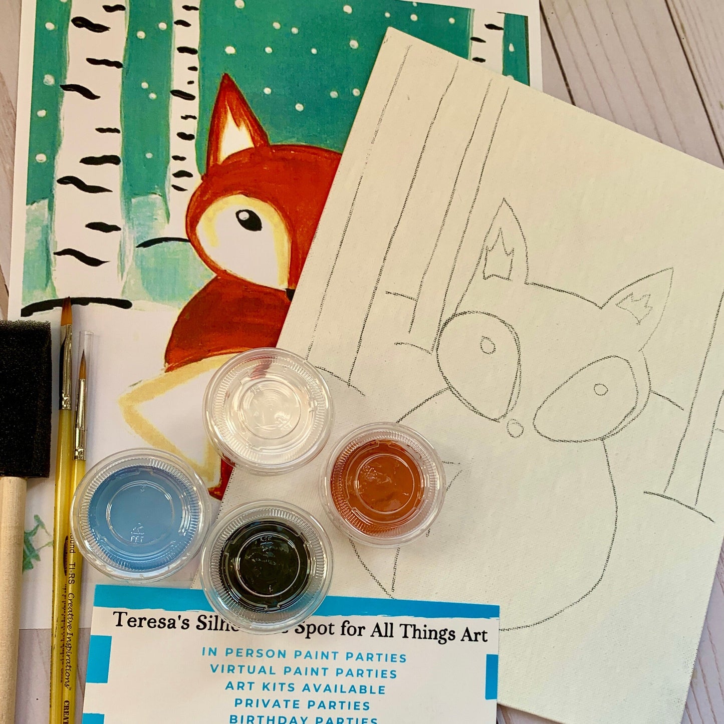 Winter Fox Art kit for Girls and Boys
