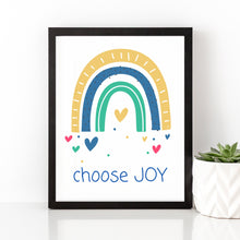 Load image into Gallery viewer, Rainbow Digital Wall Art for Child&#39;s Room |Choose Joy Printable
