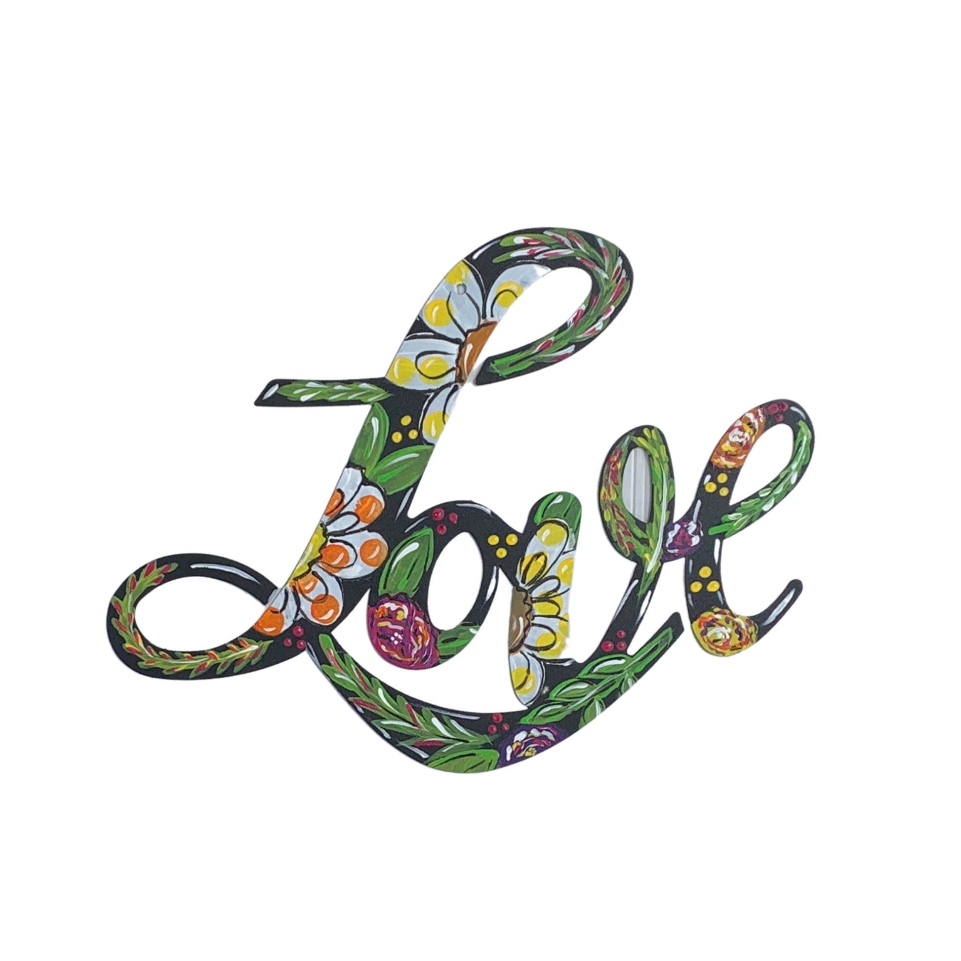 metal word art:love faith hope