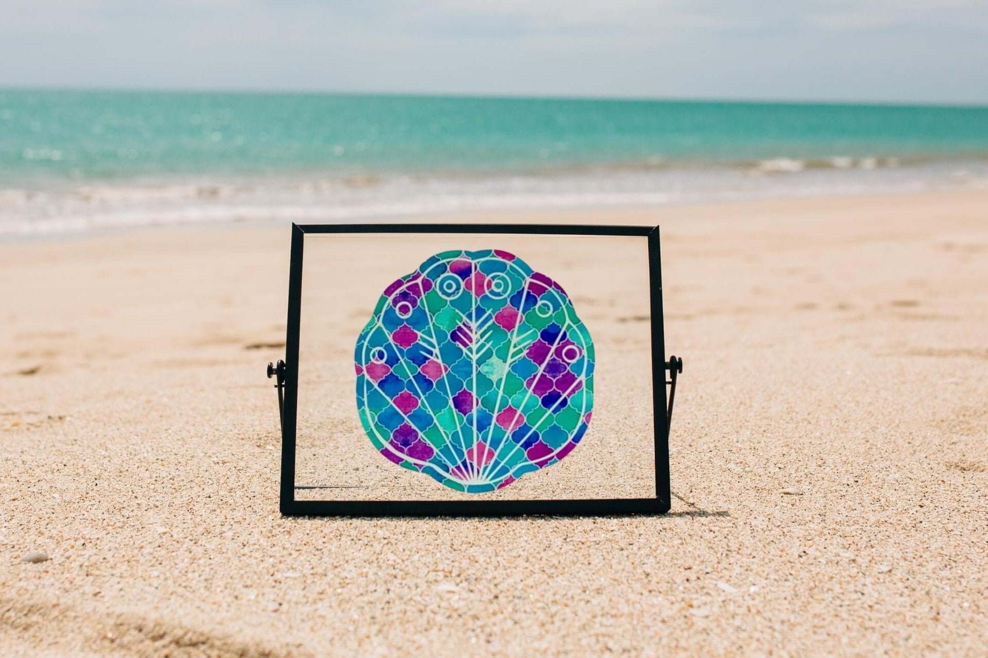 boho shell sticker