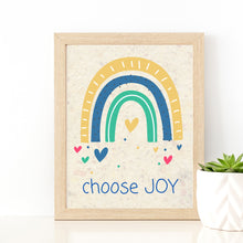 Load image into Gallery viewer, Rainbow Sunset Digital Wall Art Choose Joy Printable
