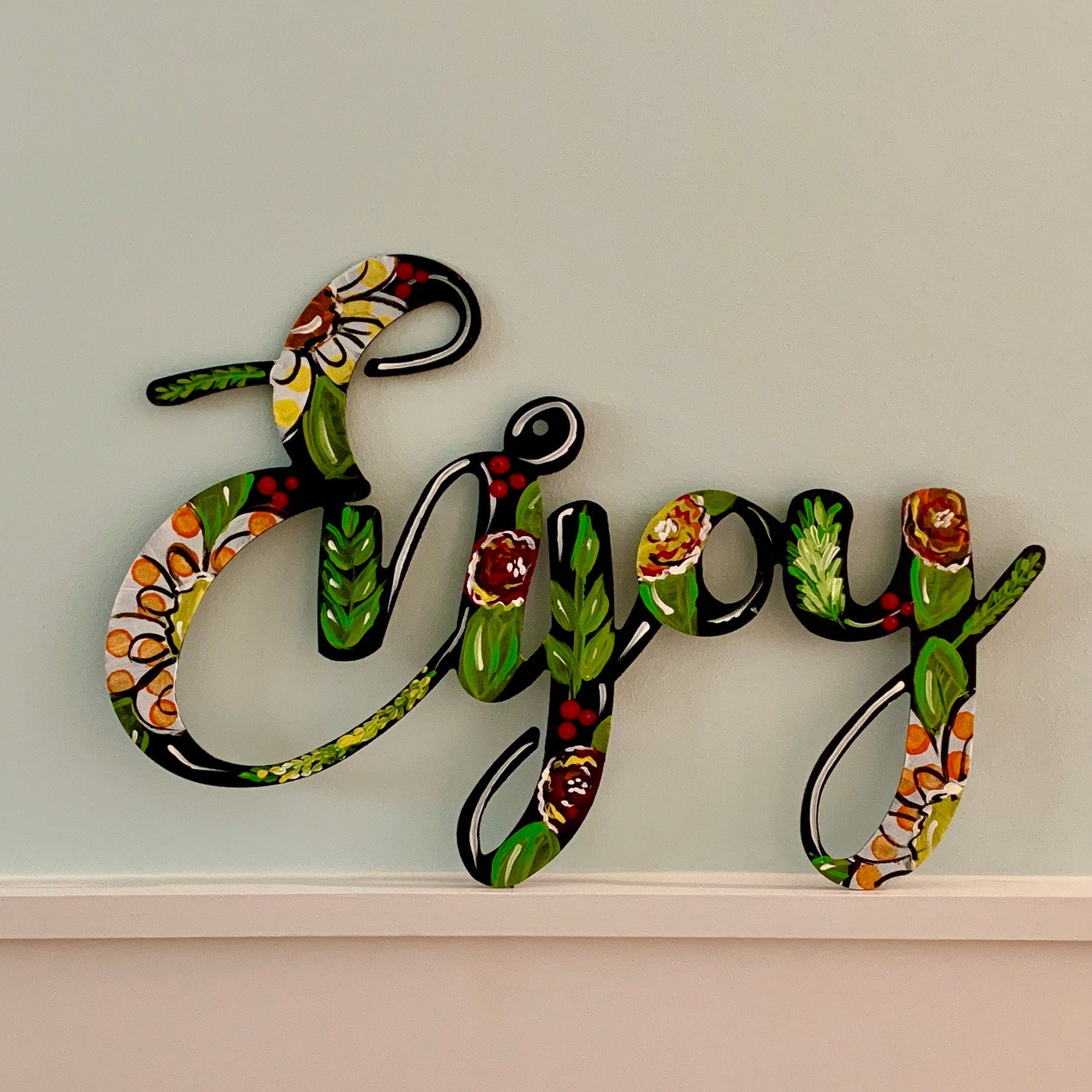 metal word art:love faith hope
