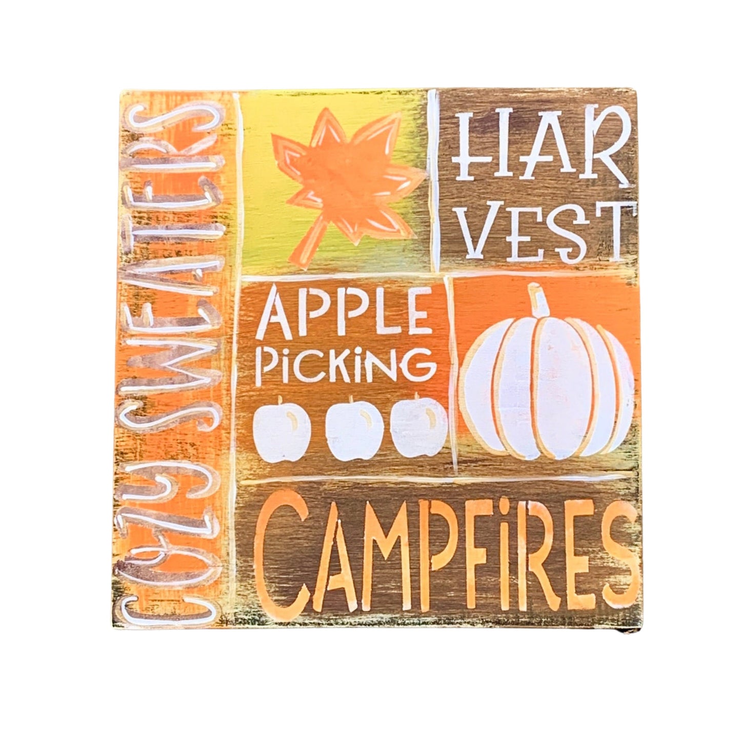 Fall Favorite Things Rustic 12 X 12 Wood Collage