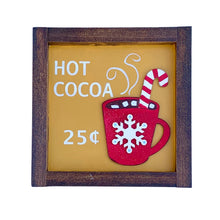 Load image into Gallery viewer, Hot Cocoa Framed Wood Sign 

