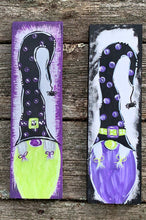 Load image into Gallery viewer, Halloween Gnome Wood Signs -Set of 3| Gnome Set of Signs for Halloween
