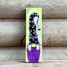 Load image into Gallery viewer, Halloween Gnome Wood Sign with Spider hat
