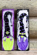 Load image into Gallery viewer, Halloween Gnome Wood Signs -Set of 3| Gnome Set of Signs for Halloween
