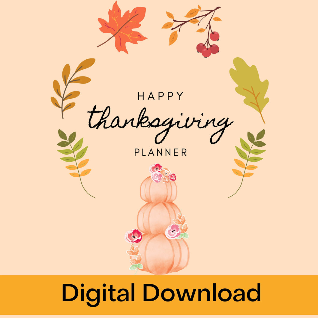 Thanksgiving Digital Download Holiday Planner