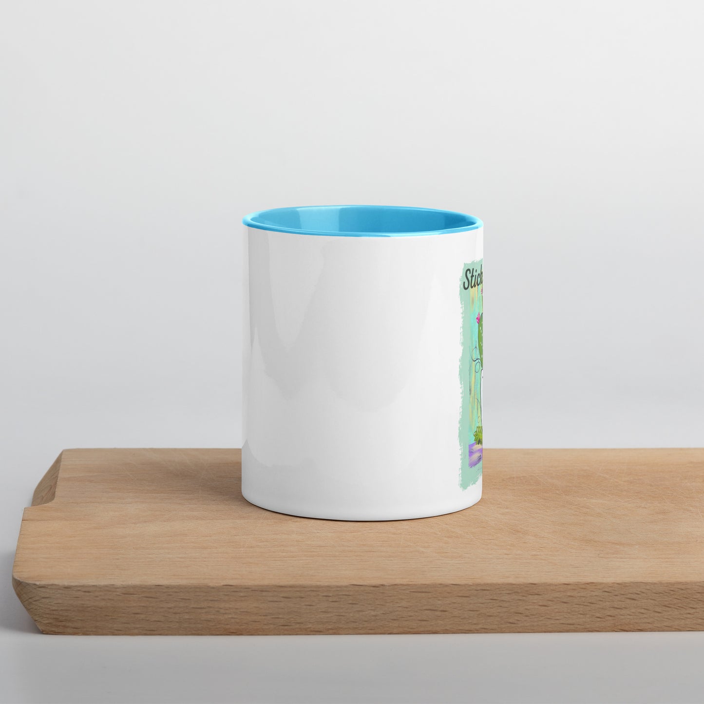 Stick to Kindness Ceramic Mug with Colors Inside